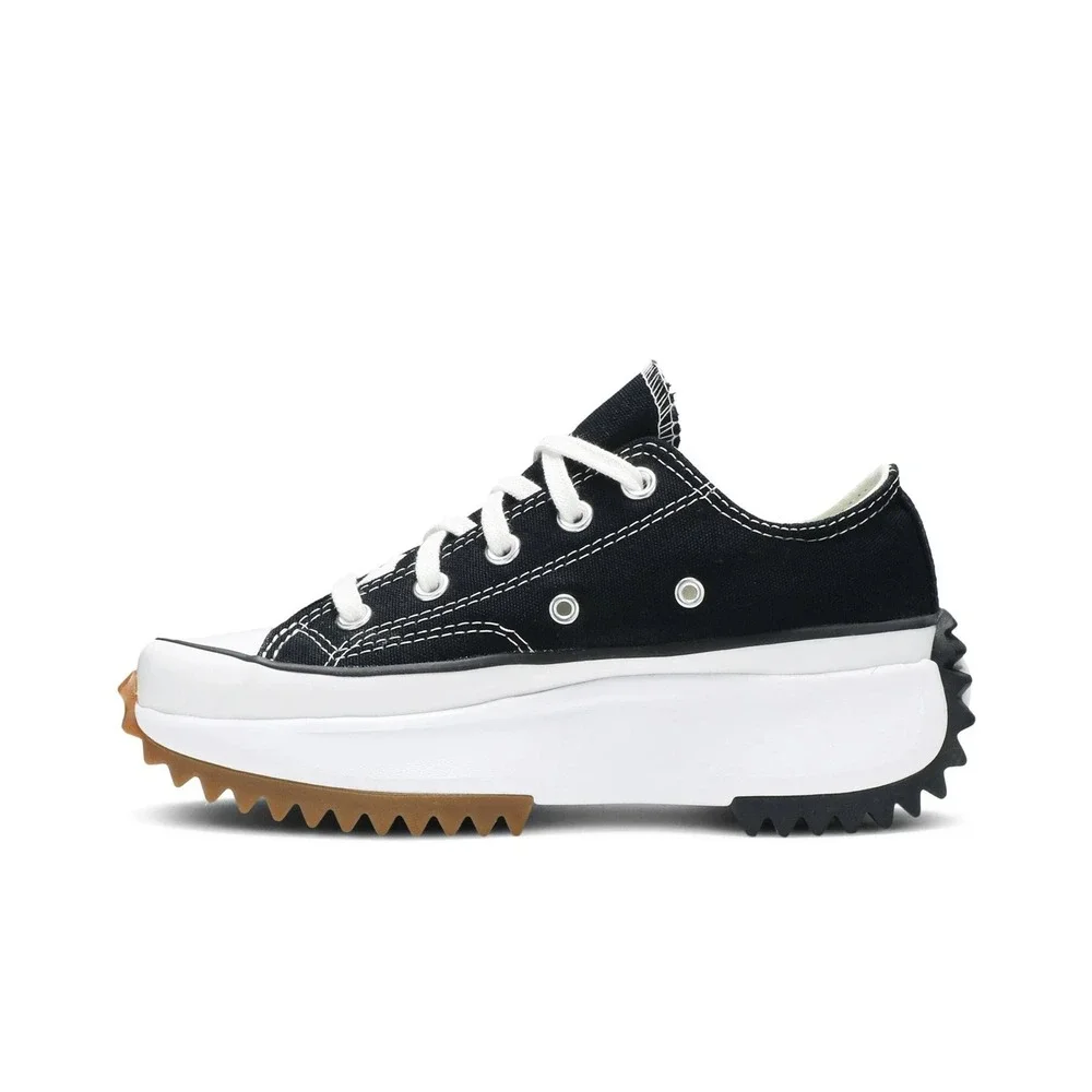 Converse Run Star Hike Mens 10 Womens 11.5 Black/White Platform Low Top Sneakers - Picture 2 of 6
